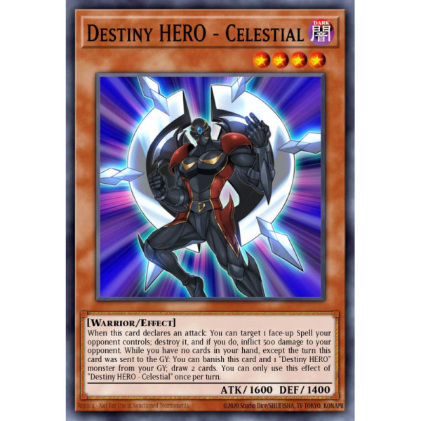 Destiny HERO - Celestial -- DESO-EN006 -- Secret Rare -- 1s Edition   -  -Condicion: Near Mint