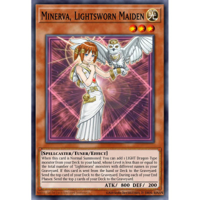 Minerva, Lightsworn Maiden -- SDLI-EN002 -- Super Rare -- 1s Edition   -  -Condicion: Lightly Played
