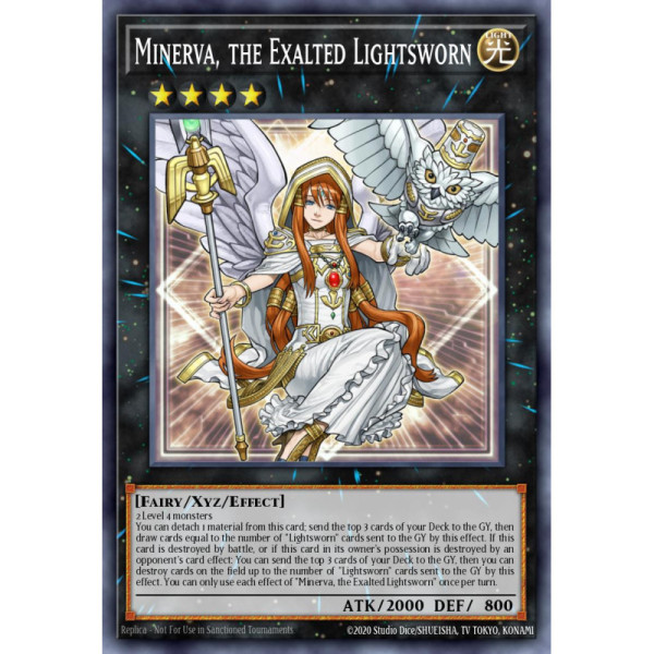 Minerva, the Exalted Lightsworn -- BLLR-EN044 -- Secret Rare -- 1s Edition   -  -Condicion: Near Mint