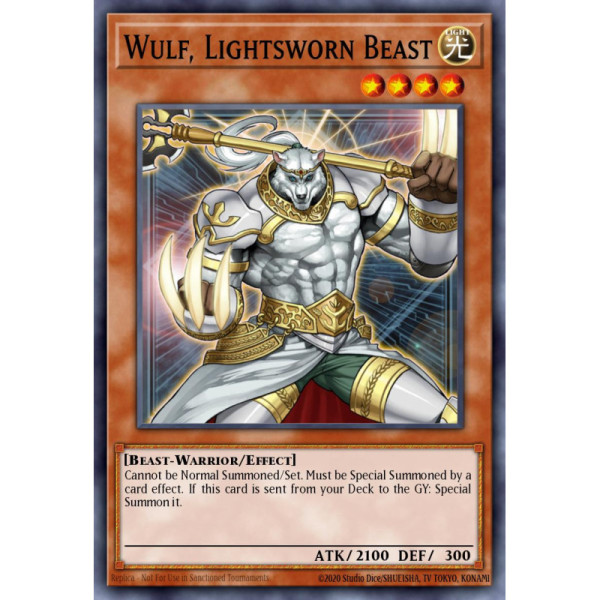 Wulf, Lightsworn Beast -- BLLR-EN039 -- Ultra Rare -- 1s Edition   -  -Condicion: Near Mint