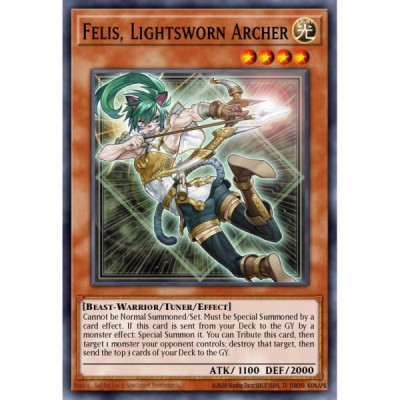 Felis, Lightsworn Archer -- BLLR-EN043 -- Ultra Rare -- 1s Edition   -  -Condicion: Near Mint