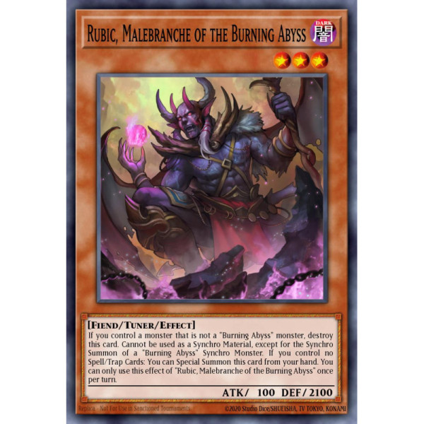 Rubic, Malebranche of the Burning Abyss -- NECH-EN082 -- Ultra Rare -- 1s Edition   -  -Condicion: Near Mint