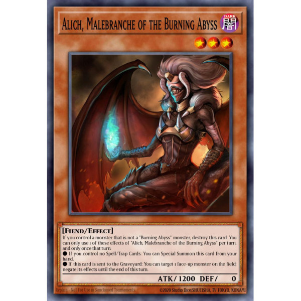 Alich, Malebranche of the Burning Abyss -- NECH-EN083 -- Rare -- 1st edition   -  -Condicion: Near Mint