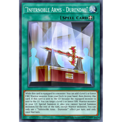 "Infernoble Arms - Durendal" -- ROTD-EN053 -- Ultra Rare -- 1st edition   -  -Condicion: Lightly Played