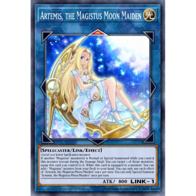 Artemis, the Magistus Moon Maiden -- RA01-EN049 -- Secret Rare -- 1st edition   -  -Condicion: Played