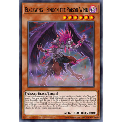 Blackwing - Simoon the Poison Wind -- RA01-EN012 -- Super Rare -- 1st edition   -  -Condicion: Near Mint