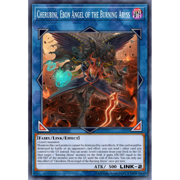 Cherubini, Ebon Angel of the Burning Abyss -- RA01-EN042 -- Super Rare -- 1st edition   -  -Condicion: Lightly Played