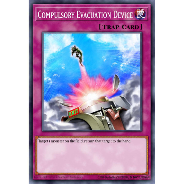 Compulsory Evacuation Device -- RA01-EN069 -- Secret Rare -- 1st edition   -  -Condicion: Lightly Played