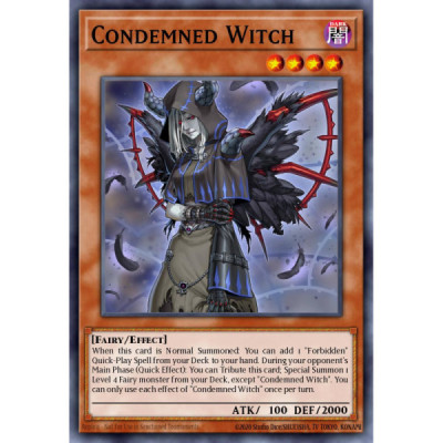Condemned Witch -- SOFU-EN028 -- Secret Rare -- 1st edition   -  -Condicion: Played