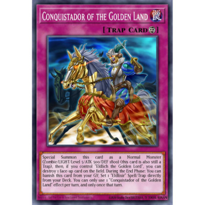 Conquistador of the Golden Land -- SESL-EN034 -- Secret Rare -- 1st edition   -  -Condicion: Lightly Played