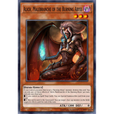 Alich, Malebranche of the Burning Abyss -- NECH-EN083 -- Rare -- 1st edition   -  -Condicion: Near Mint