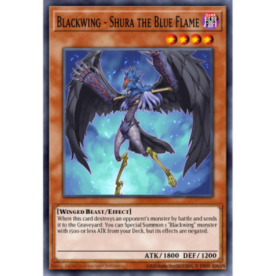 Blackwing - Shura the Blue Flame -- RGBT-ENPP2 -- Super Rare -- Limited   -  -Condicion: Near Mint