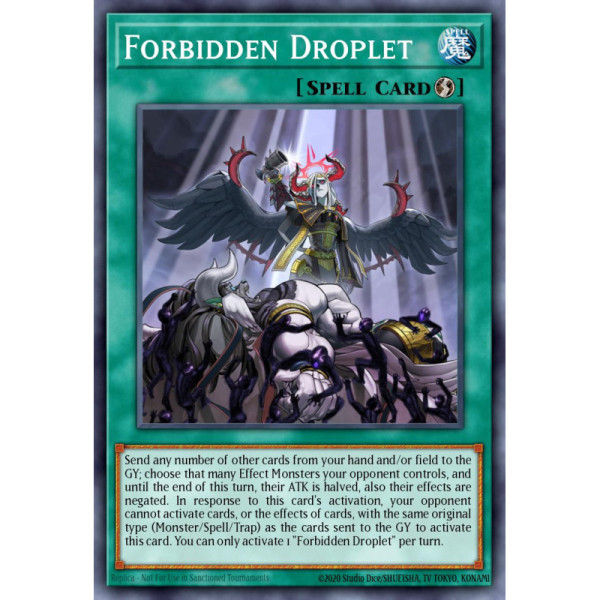 Forbidden Droplet -- RA01-EN064 -- Super Rare -- 1st edition   -  -Condicion: Lightly Played