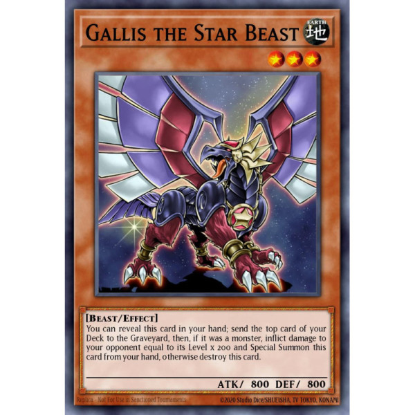 Gallis the Star Beast -- LCGX-EN041 -- Secret Rare -- 1st edition   -  -Condicion: Lightly Played