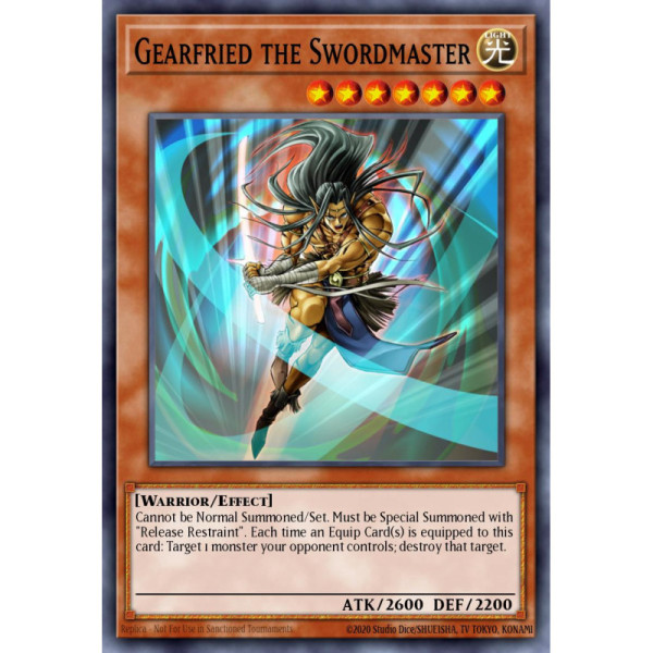 Gearfried the Swordmaster -- DR3-EN142 -- Ultra Rare -- n/a   -  -Condicion: Lightly Played
