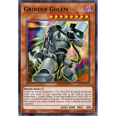 Grinder Golem -- DP07-EN009 -- Super Rare -- unlimited   -  -Condicion: MINT