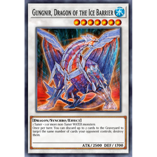 Gungnir, Dragon of the Ice Barrier -- HA03-EN030 -- Secret Rare -- 1st edition   -  -Condicion: MINT