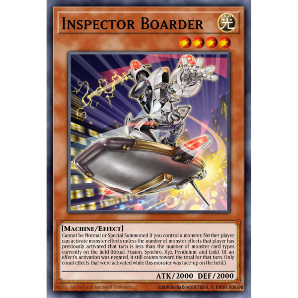 Inspector Boarder -- RA01-EN010 -- Super Rare -- 1st edition   -  -Condicion: MINT