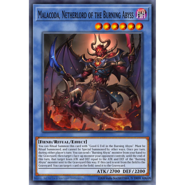 Malacoda, Netherlord of the Burning Abyss -- SECE-EN085 -- Ghost Rare -- unlimited   -  -Condicion: MINT