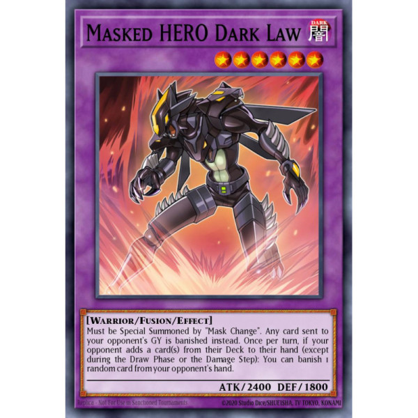 Masked HERO Dark Law -- RA01-EN025 -- Secret Rare -- 1st edition   -  -Condicion: MINT