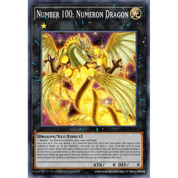 Number 100: Numeron Dragon -- RA01-EN039 -- Secret Rare -- 1st edition   -  -Condicion: MINT