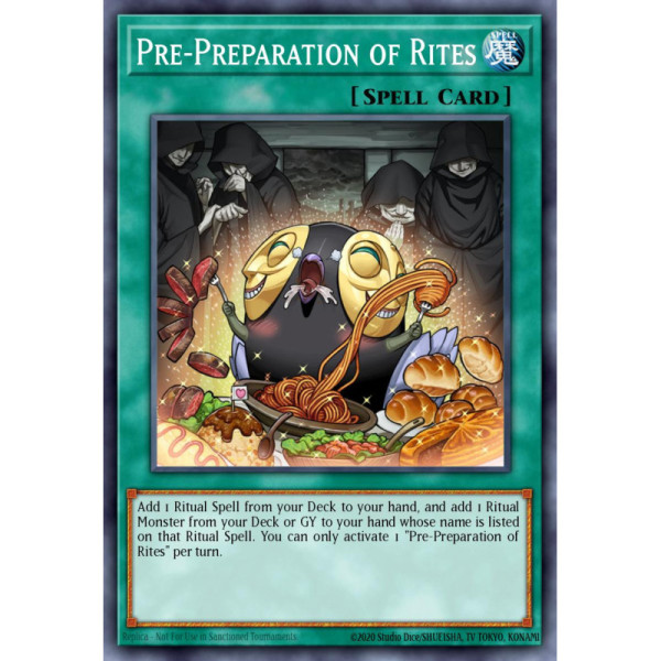 Pre-Preparation of Rites -- RA01-EN055 -- Super Rare -- 1st edition   -  -Condicion: MINT