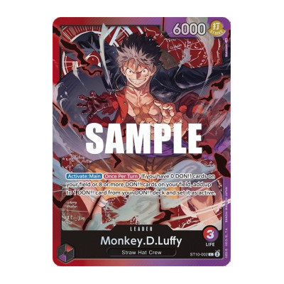 Monkey.D.Luffy (ST10-002) -- ST-10-002 -- Leader -- Ingles   -  -Condicion: Mint