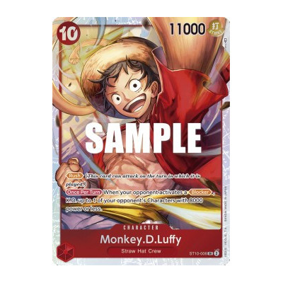 Monkey.D.Luffy (ST10-006) -- ST-10-006 -- Super Rare -- Ingles   -  -Condicion: Mint