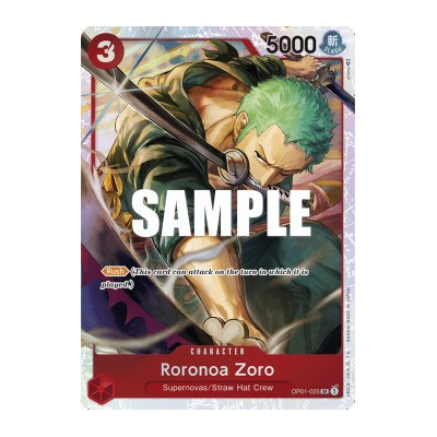 Roronoa Zoro (OP01-025) -- ST-10-025 -- Super Rare -- Ingles   -  -Condicion: Mint