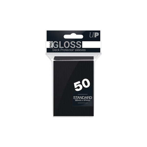ULTRA PRO GLOSS DECK PROTECTOR SLEEVES BLACK 50