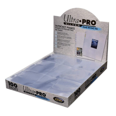 YUGI OH ULTRA PRO SILVER SERIES 9-POCKET PAGES (100 HOJAS)